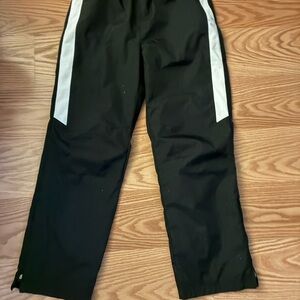 Youth sized -Charles River Apparel Black Joggers with White Stripes